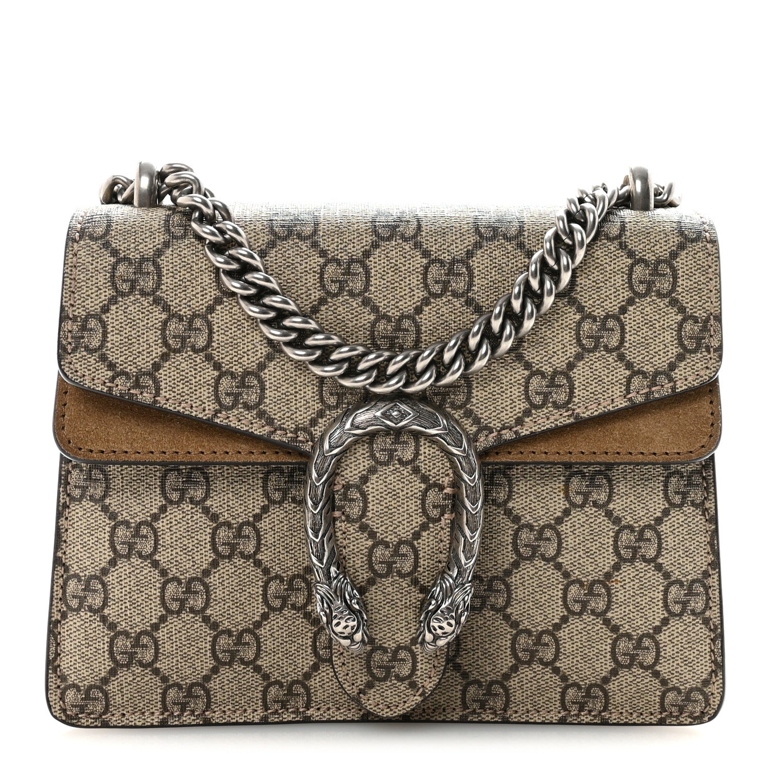 Gucci GG Supreme Monogram Mini Dionysus Shoulder Bag Taupe 1 of 11