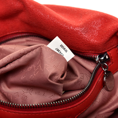 Stella McCartney Shaggy Deer Falabella Fold Over Tote Cherry 9 of 9