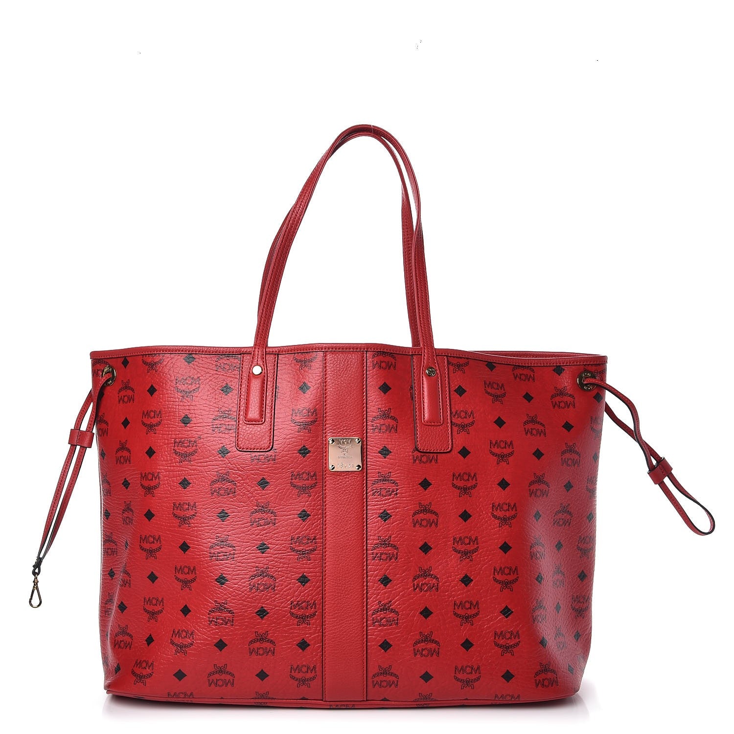 MCM Visetos Large Liz Reversible Shopper Tote Ruby Red 1 of 19