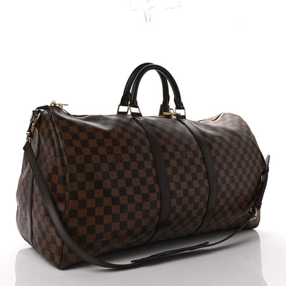 Louis Vuitton Damier Ebene Keepall Bandouliere 55 3 of 11