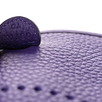 Hermes Taurillon Clemence Evelyne TPM Purple 7 of 11