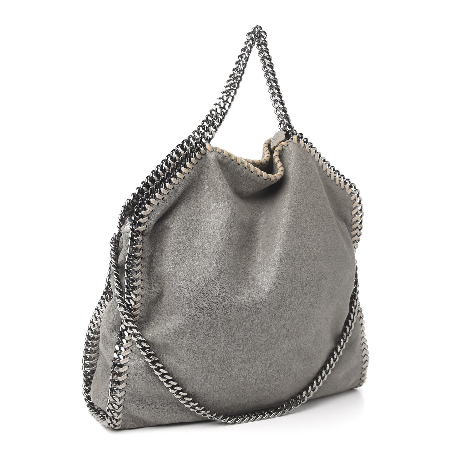 Shaggy Deer Falabella Fold Over Tote Grey