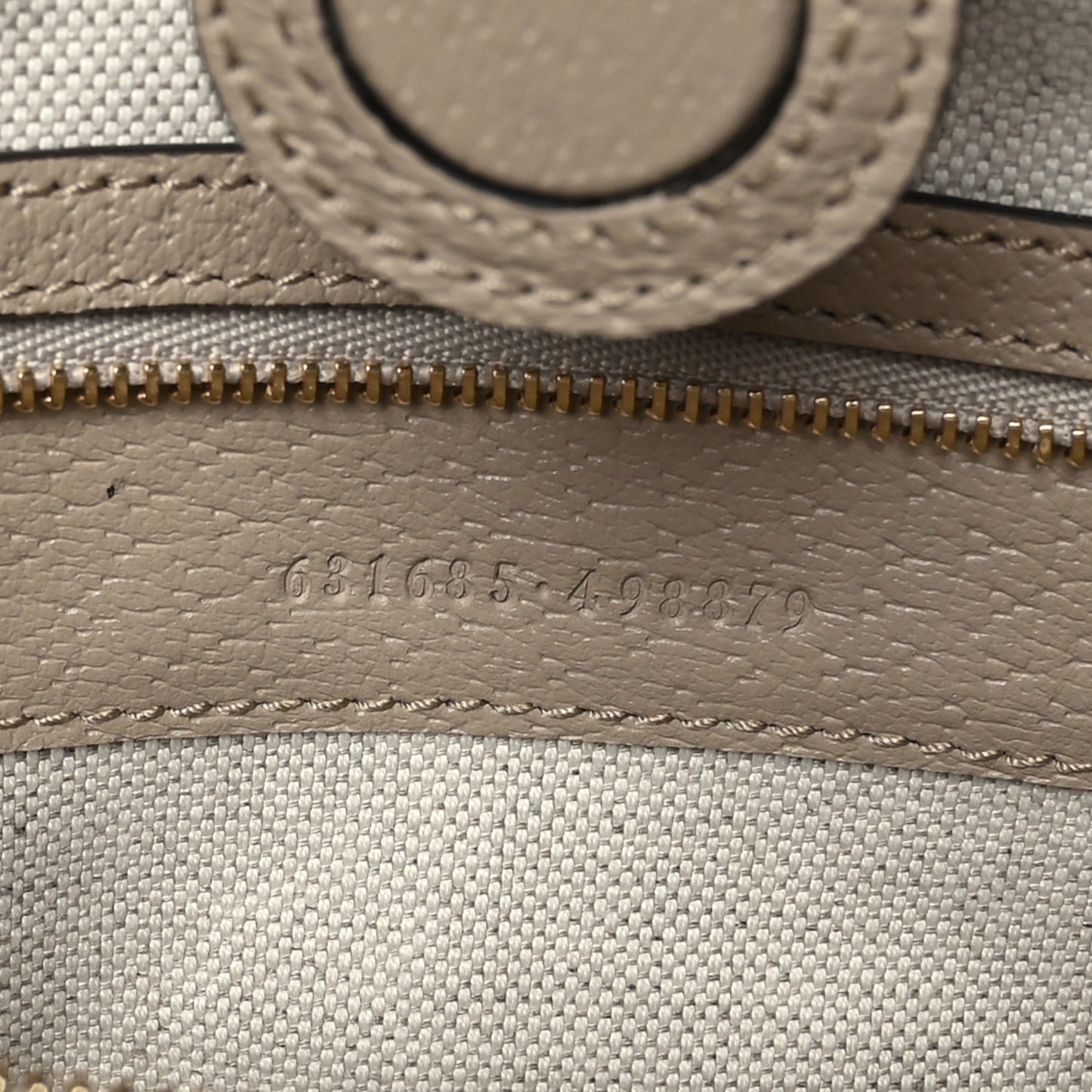 GG Supreme Monogram Textured Dollar Calfskin Web Medium Ophidia Shopping Tote Beige Mystic White Oatmeal