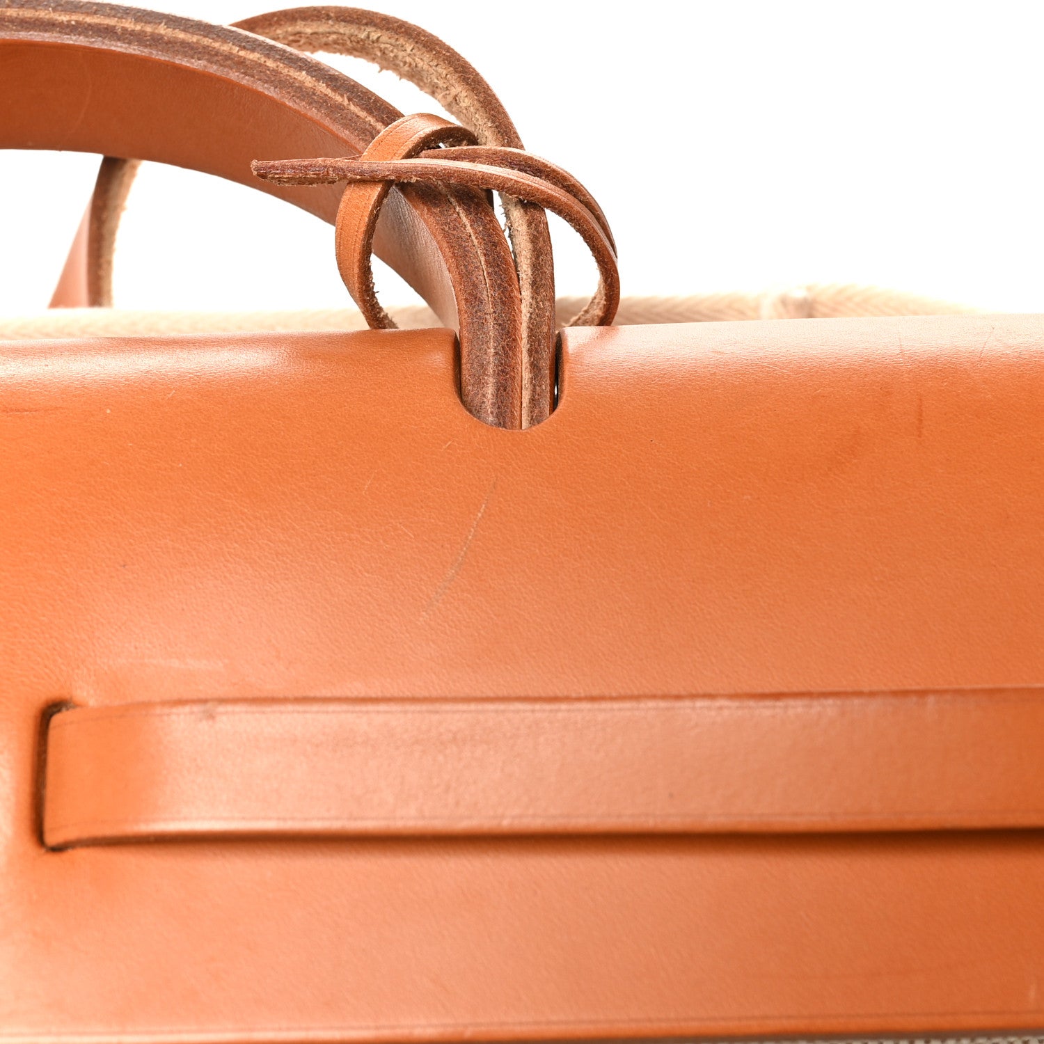 Hermes Toile Vache Calfskin Herbag 39 MM Natural 13 of 15