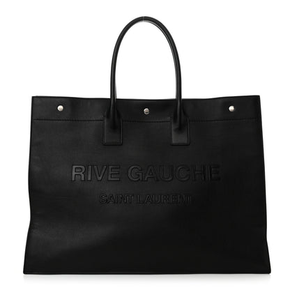 Saint Laurent Vitello Rive Gauche Large Tote Black 1 of 13