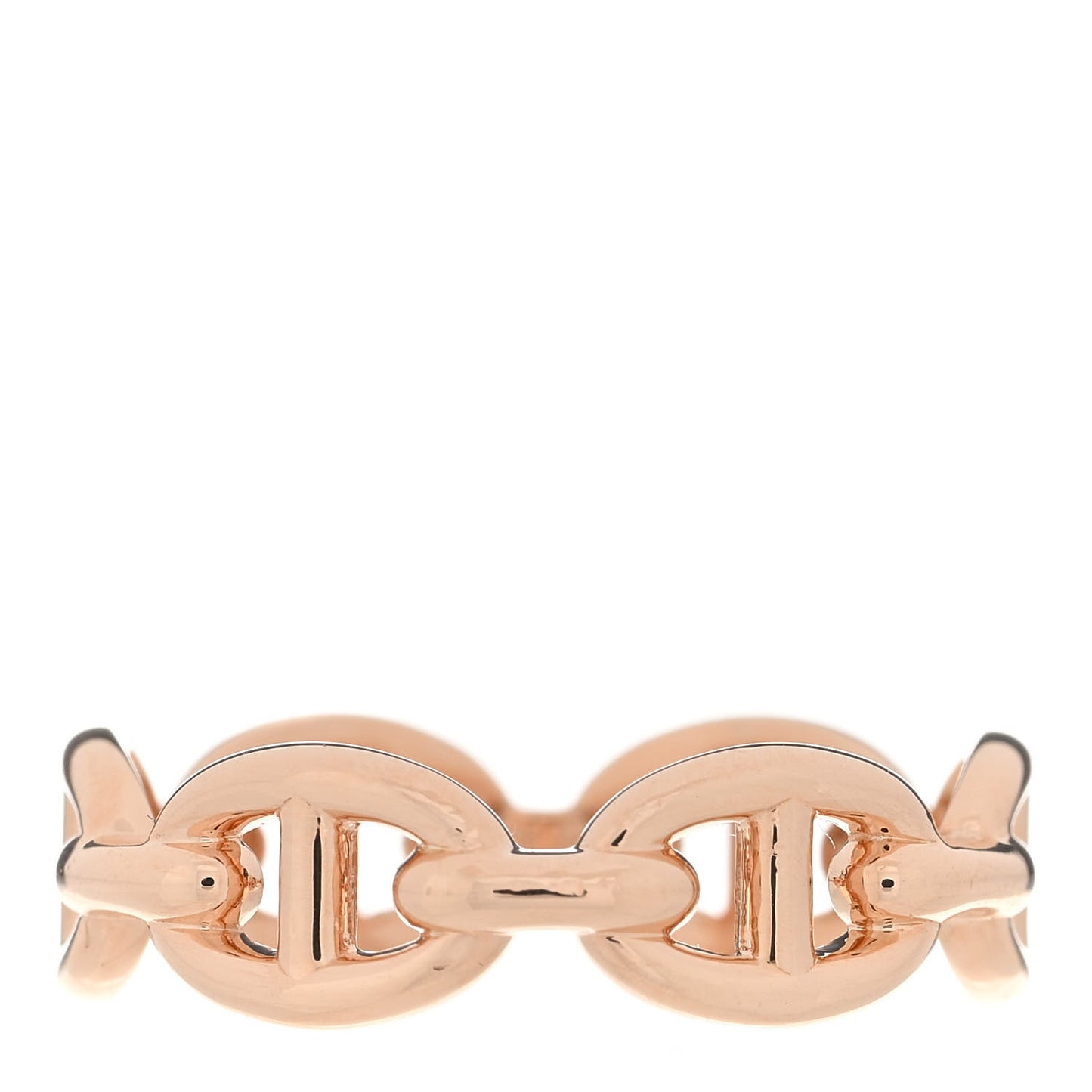 18K Rose Gold PM Chaine d'Ancre Enchainee Ring 53 6.5