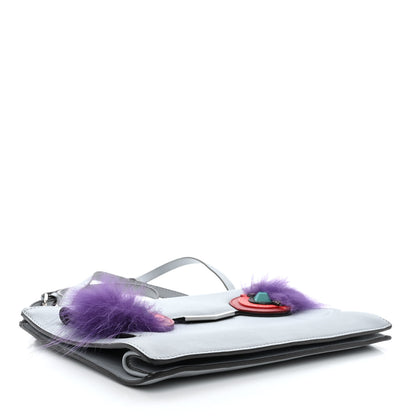 Fendi Vitello Dolce Fox Elaphe Ayers Hypnoteyes Min 2Jours Pouch Polvere Viola Multicolor 4 of 15