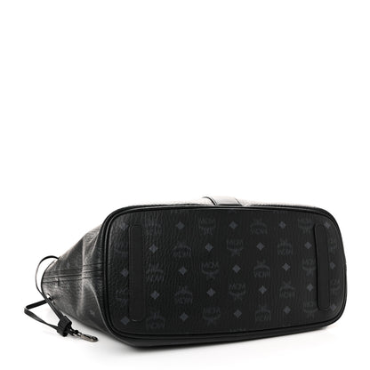 MCM Visetos Medium Liz Reversible Shopper Tote Black 7 of 17