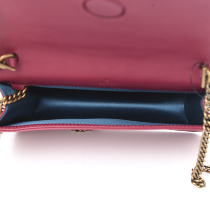 Gucci Velvet Matelasse Love Embroidered GG Marmont Mini Bag Light Raspberry Rose 4 of 9