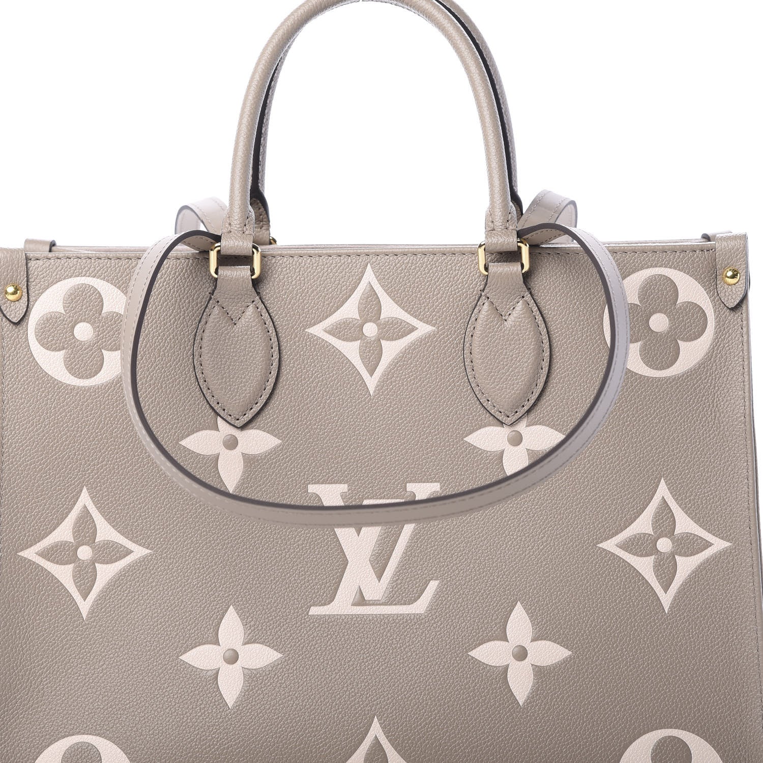 Louis Vuitton Empreinte Monogram Giant Onthego MM Tourterelle Creme 7 of 9
