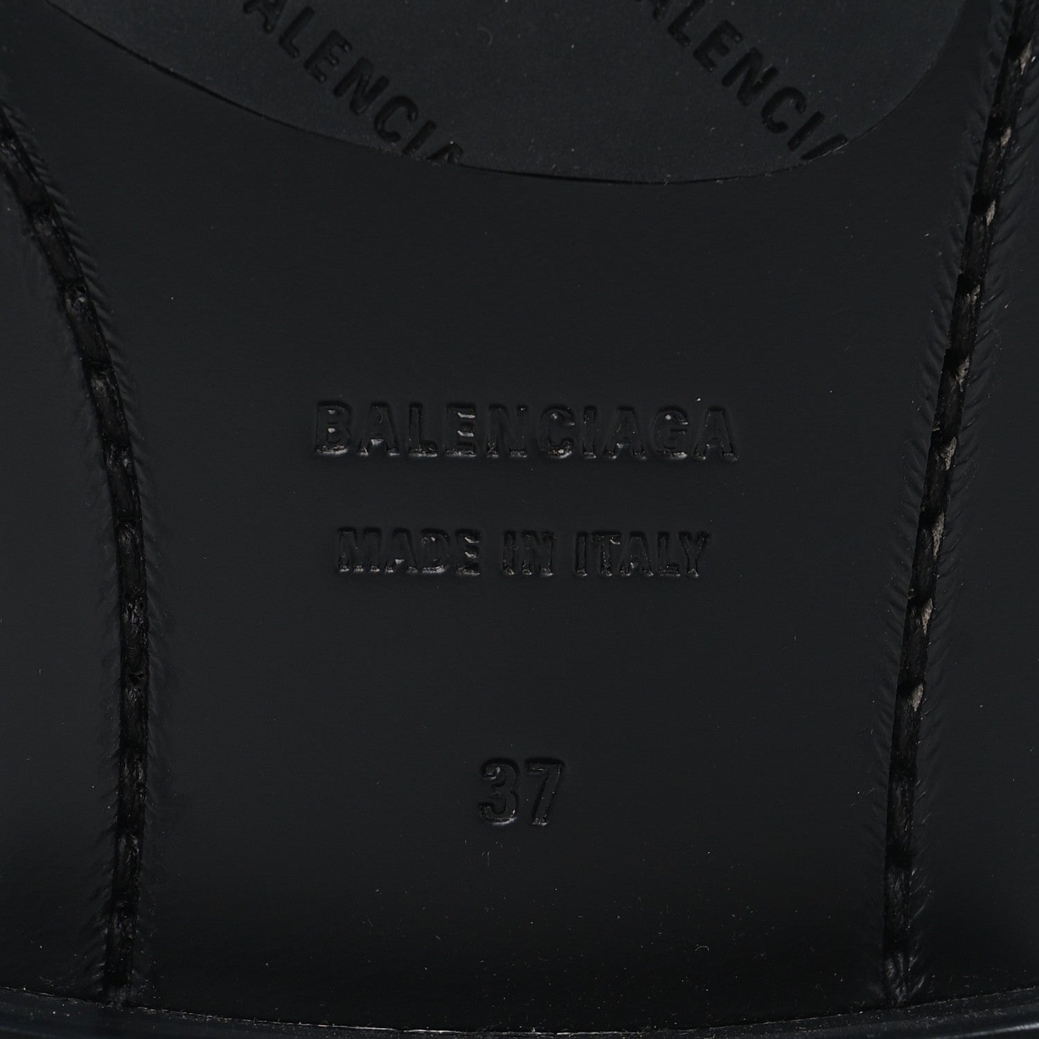 Balenciaga Calfskin Soft Rim Ankle Booties 37 Black 8 of 9