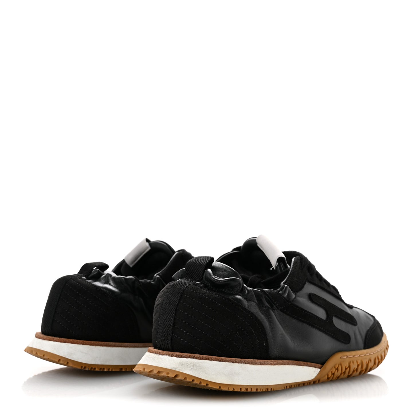 Nappa Suede Goatskin Jet Sneakers 37 Black