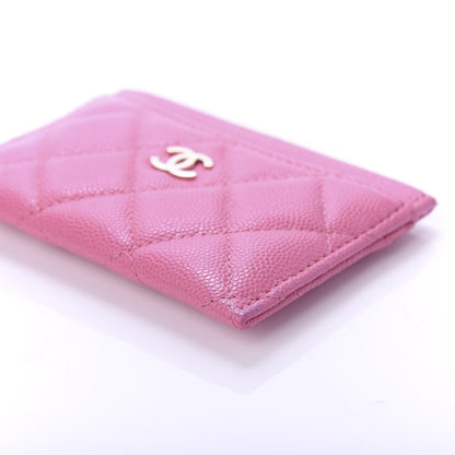 Chanel Shiny Caviar Quilted Card Holder Pink 7 of 12