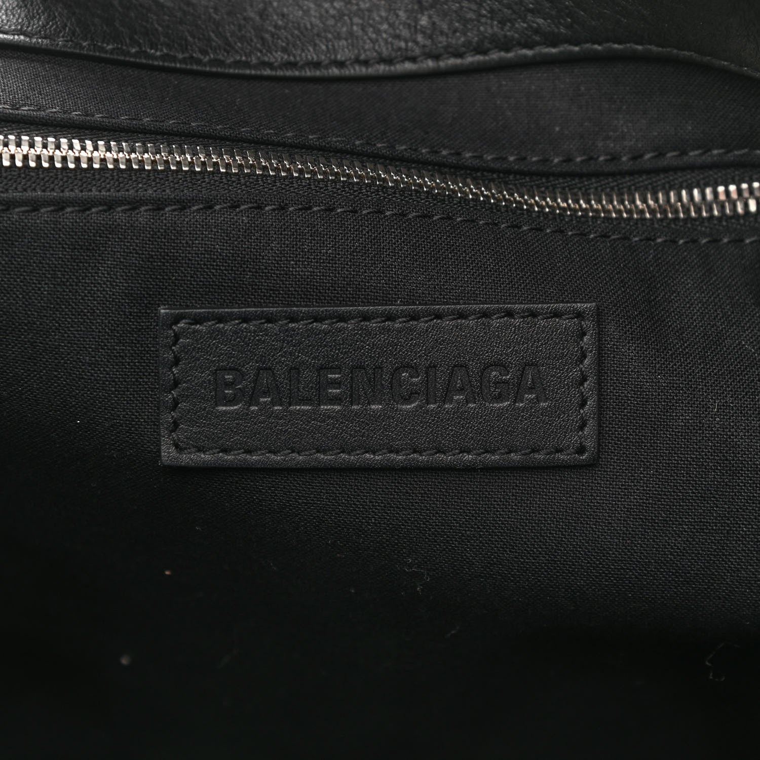 Balenciaga Cotton Canvas Calfskin Cities Paris Jumbo Small Tote Bag Black White 6 of 10