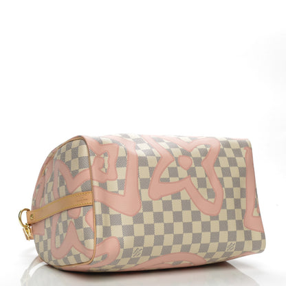 Louis Vuitton Damier Azur Tahitienne Speedy Bandouliere 30 Rose Ballerine 4 of 7