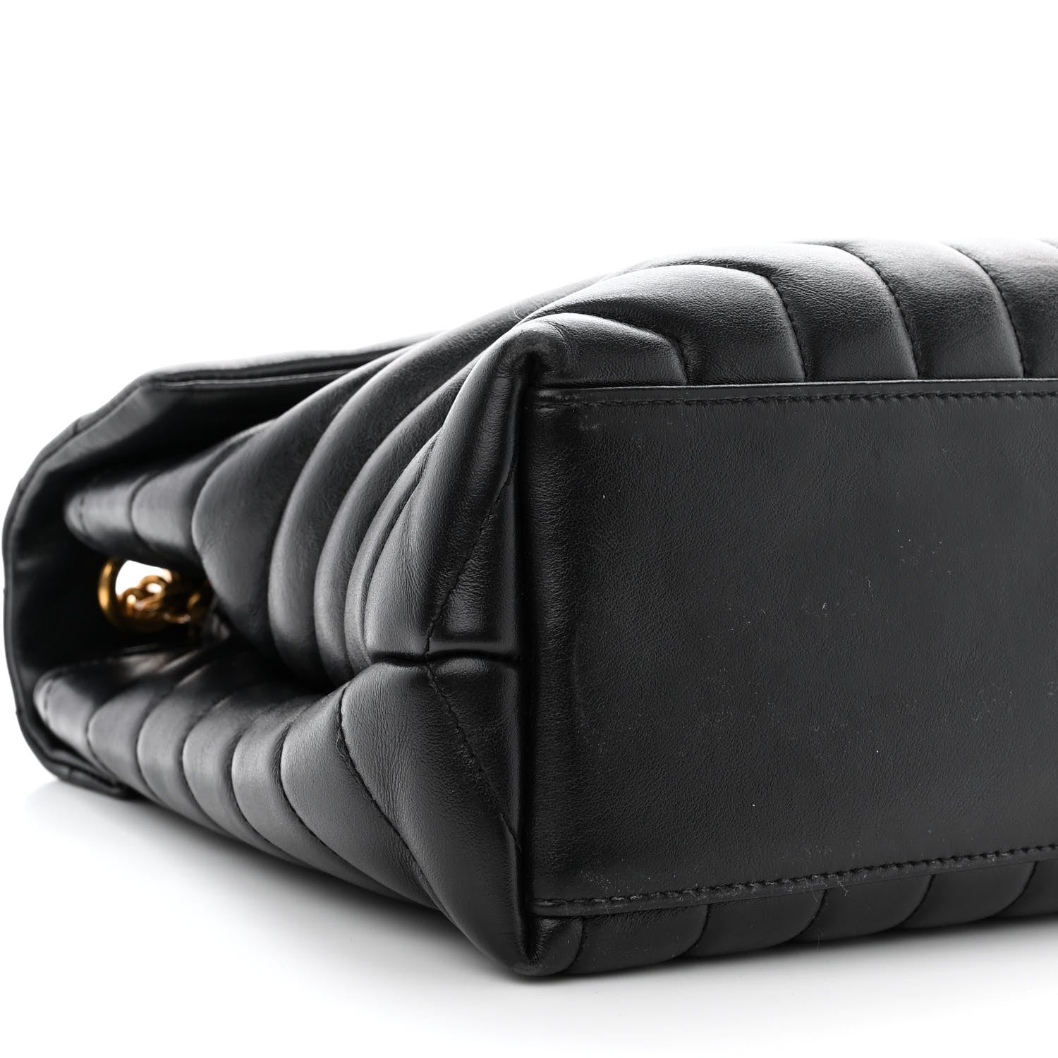 Saint Laurent Calfskin Y Quilted Monogram Medium Loulou Chain Satchel Black 10 of 12