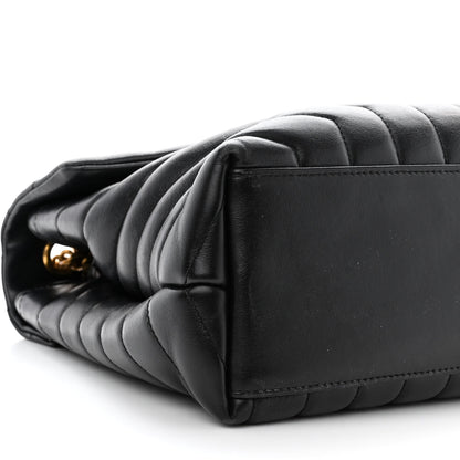 Saint Laurent Calfskin Y Quilted Monogram Medium Loulou Chain Satchel Black 10 of 12