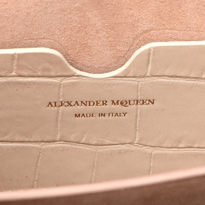 Alexander McQueen Calfskin Crocodile Embossed Box Shoulder Bag 16 Cream 6 of 11