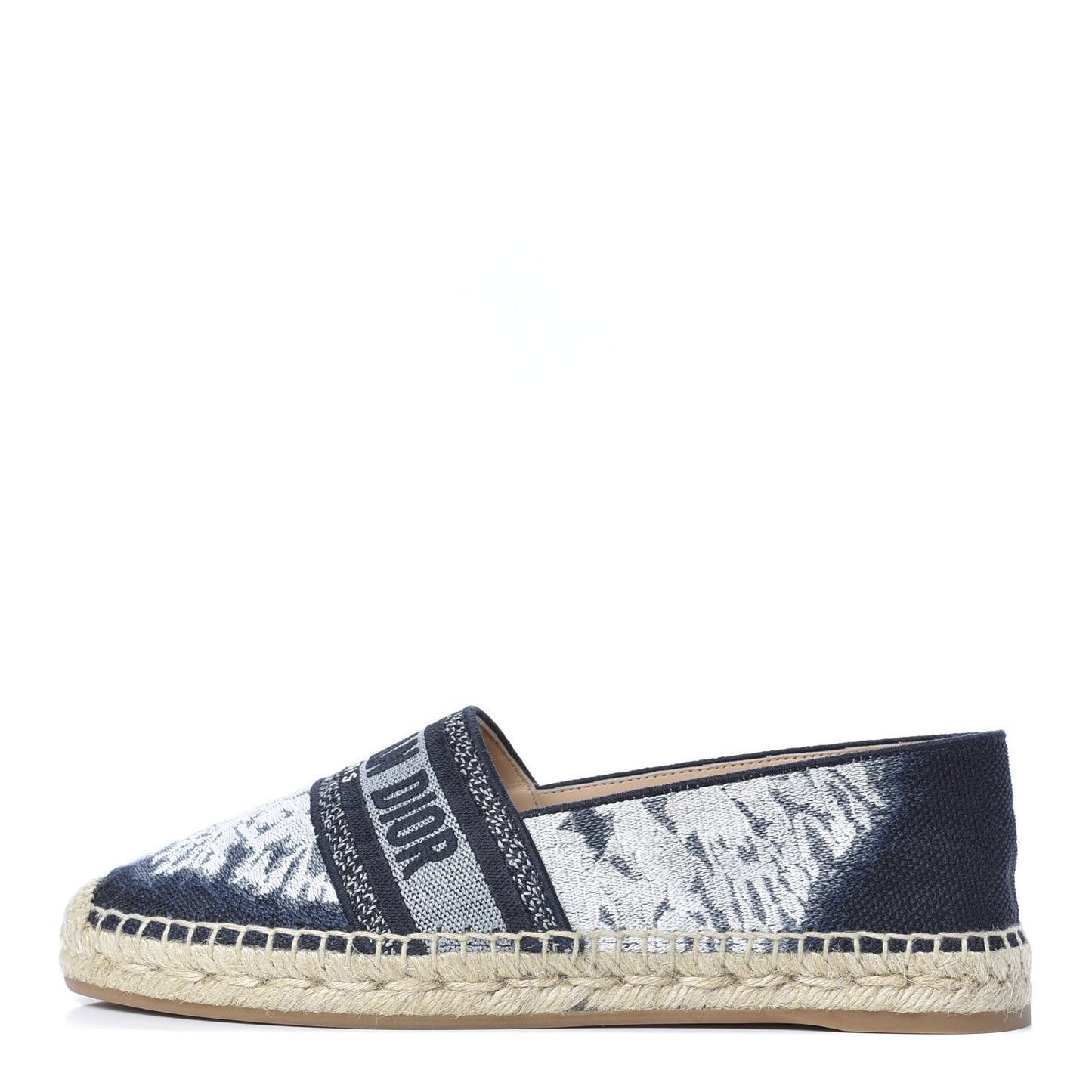 Canvas Tie and Dior Embroidered Granville 15mm Espadrilles 40 Denim