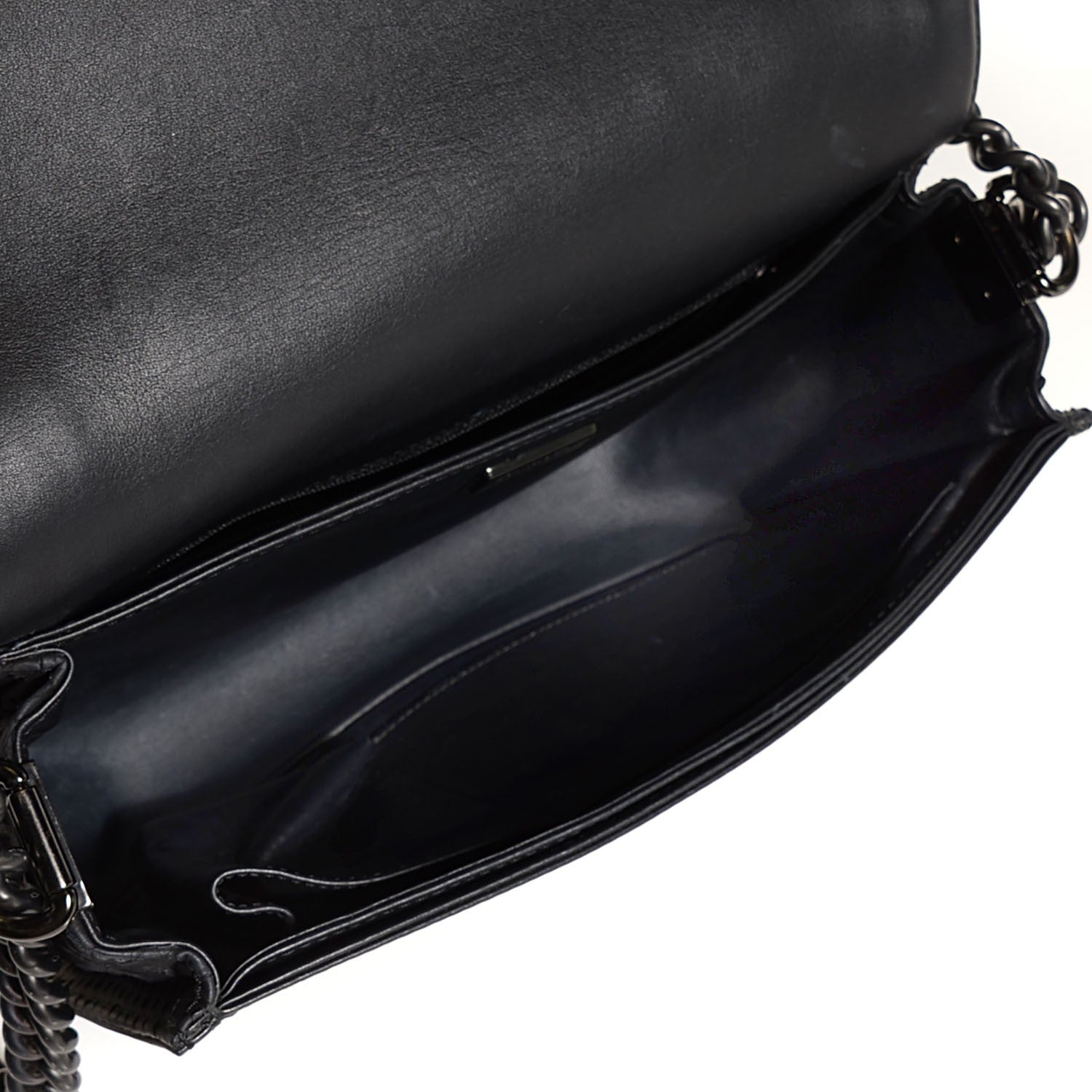 Chanel Matte Python New Medium Boy Flap Black 5 of 7