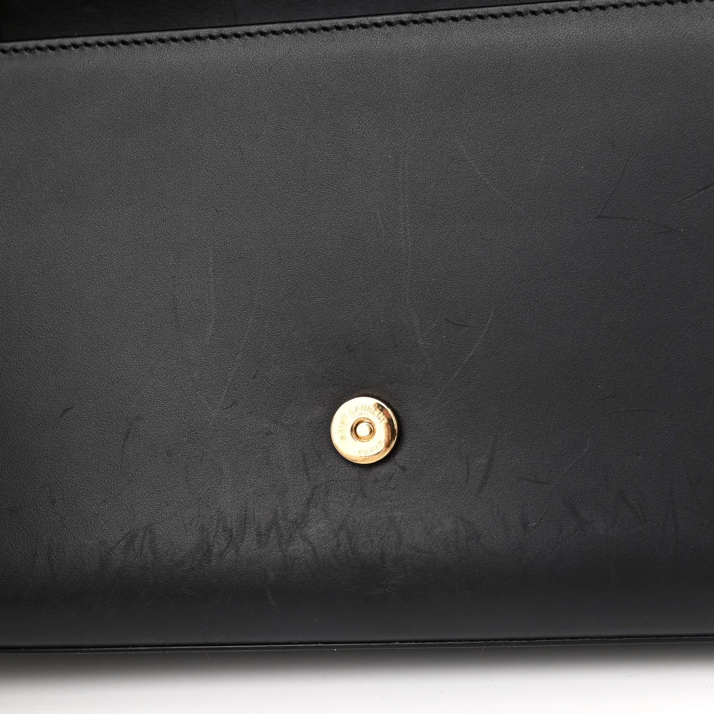 Smooth Calfskin Medium Classic Monogram Kate Tassel Satchel Black
