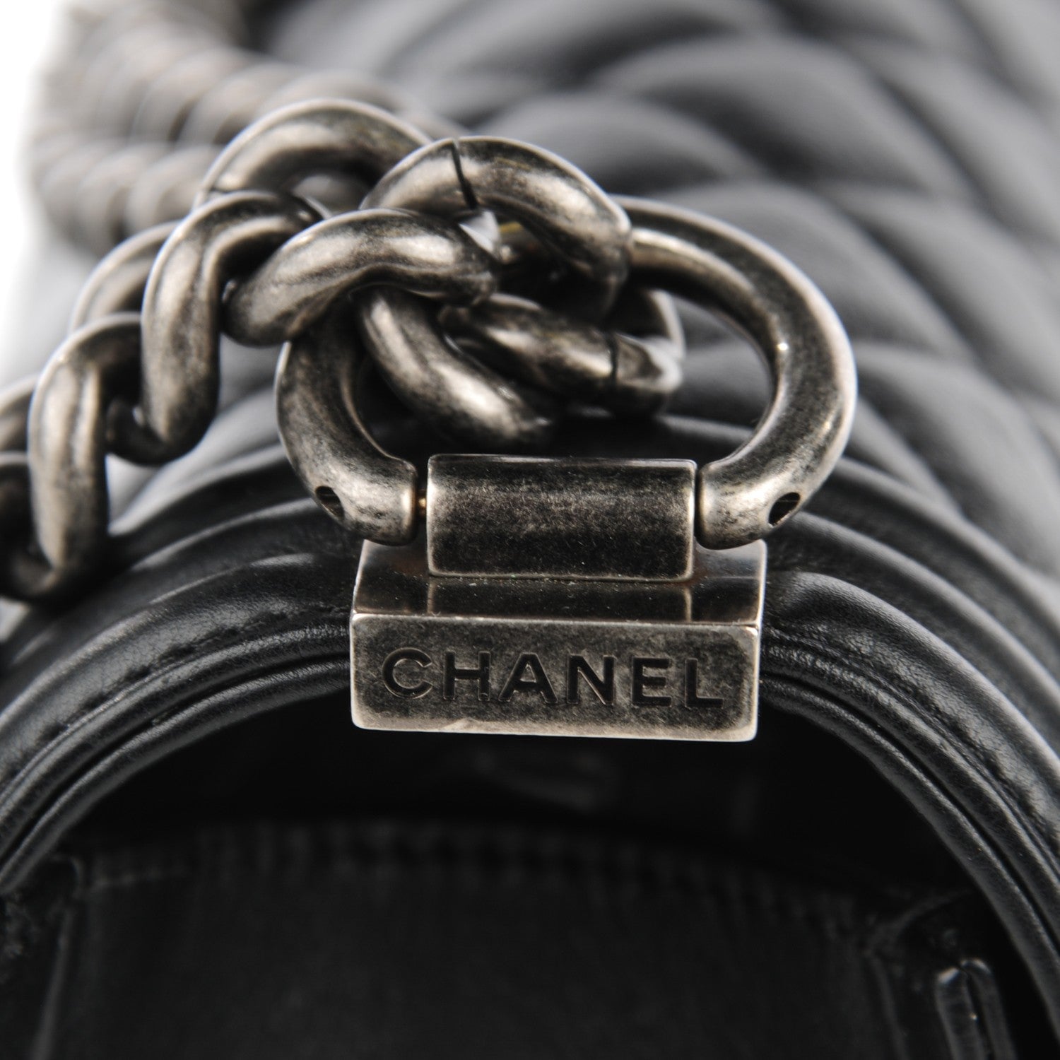 Chanel Calfskin Quilted Medium Boy Flap Black 5 of 9