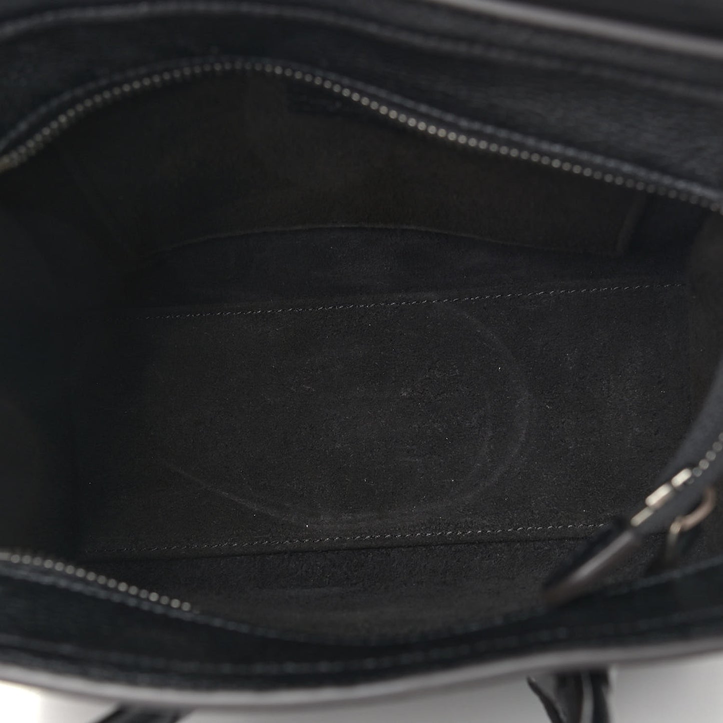Drummed Calfskin Nano Luggage Black