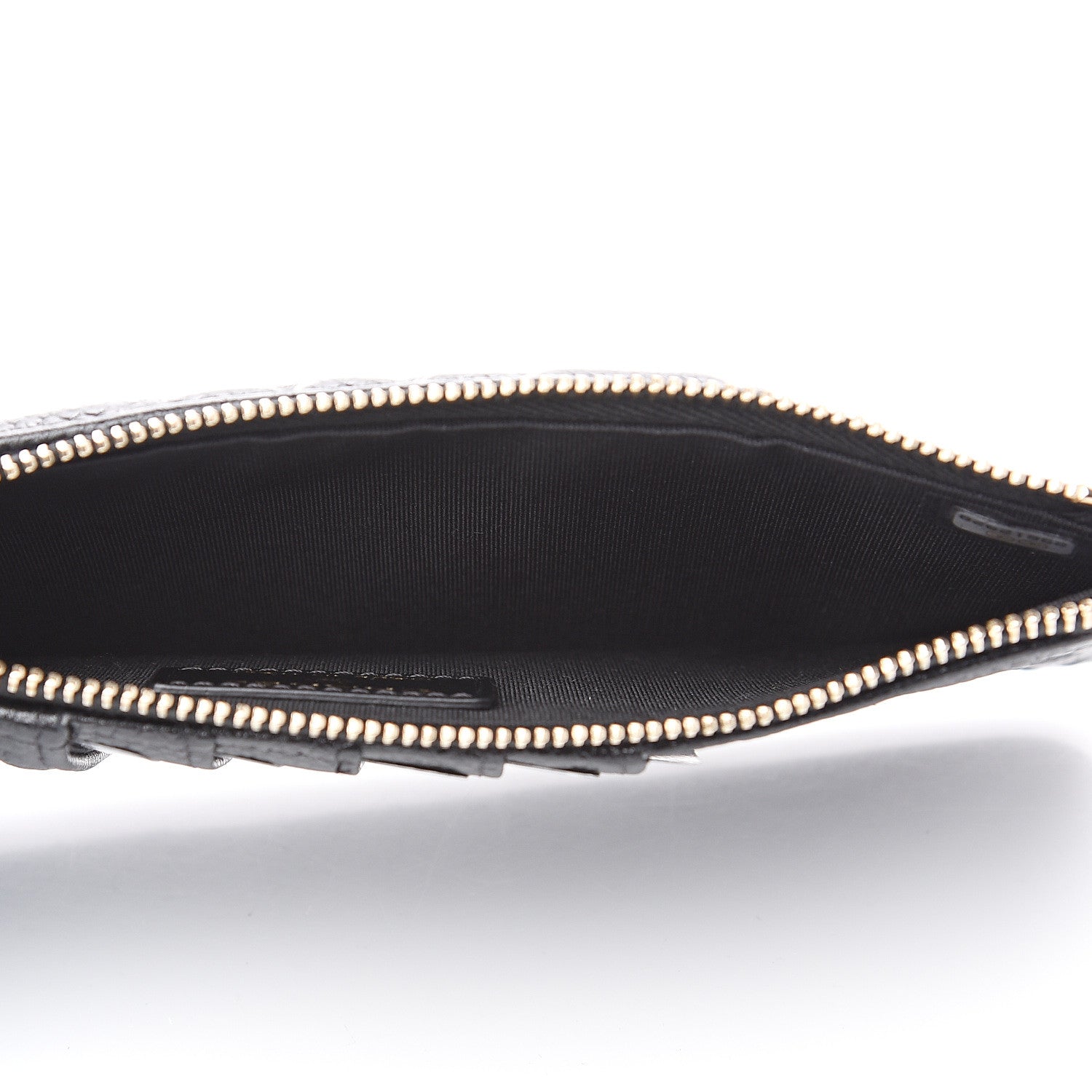 Chanel Caviar Camellia Embossed Classic Flat Wallet Pouch Black 4 of 7