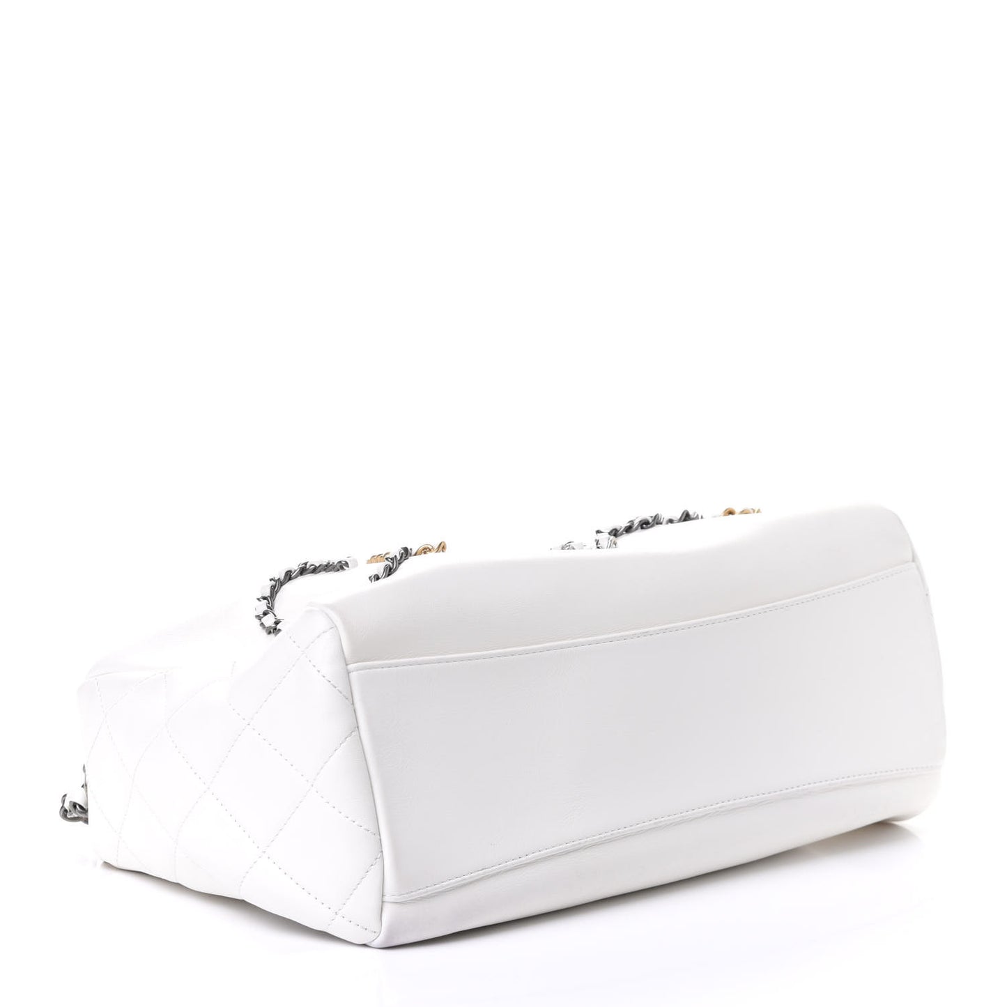 Calfskin Chain 20s Signature Hobo White