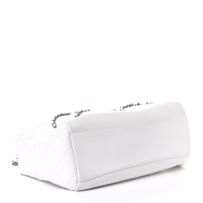 Chanel Calfskin Chain 20s Signature Hobo White 3 of 5