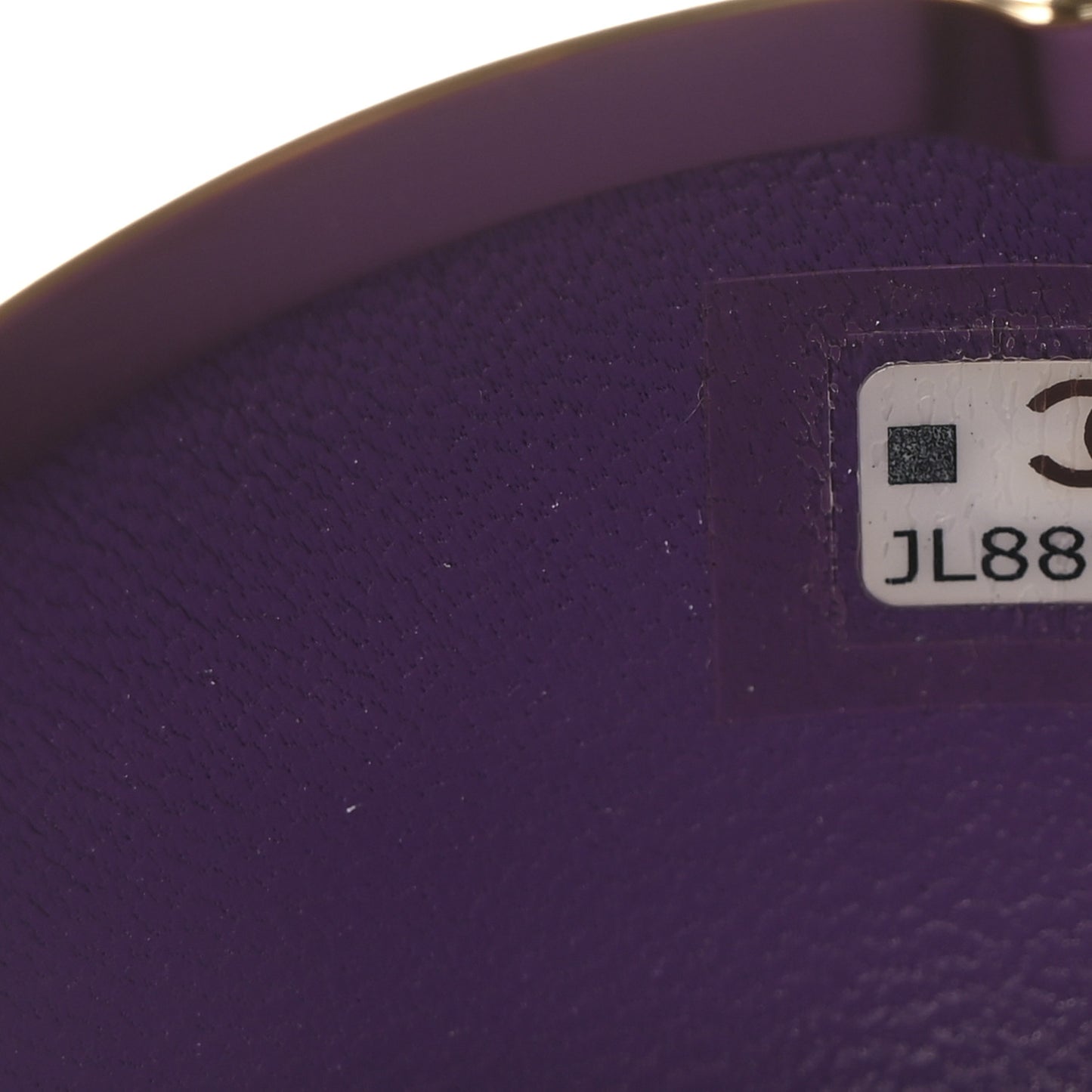 Tweed Minaudiere Round Chain Clutch Purple