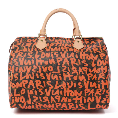 Louis Vuitton Monogram Graffiti Speedy 30 Orange 1 of 9