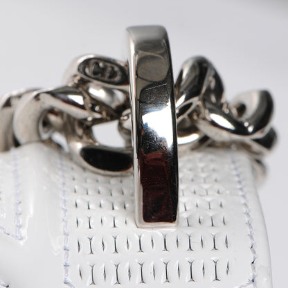 Christian Dior Patent Micro-Cannage Small Diorama Flap Bag White 15 of 21