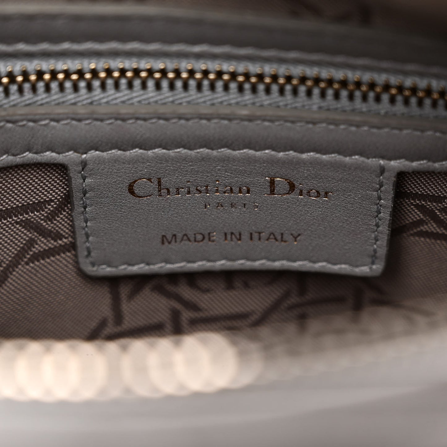 Lambskin Cannage Medium Lady Dior Grey