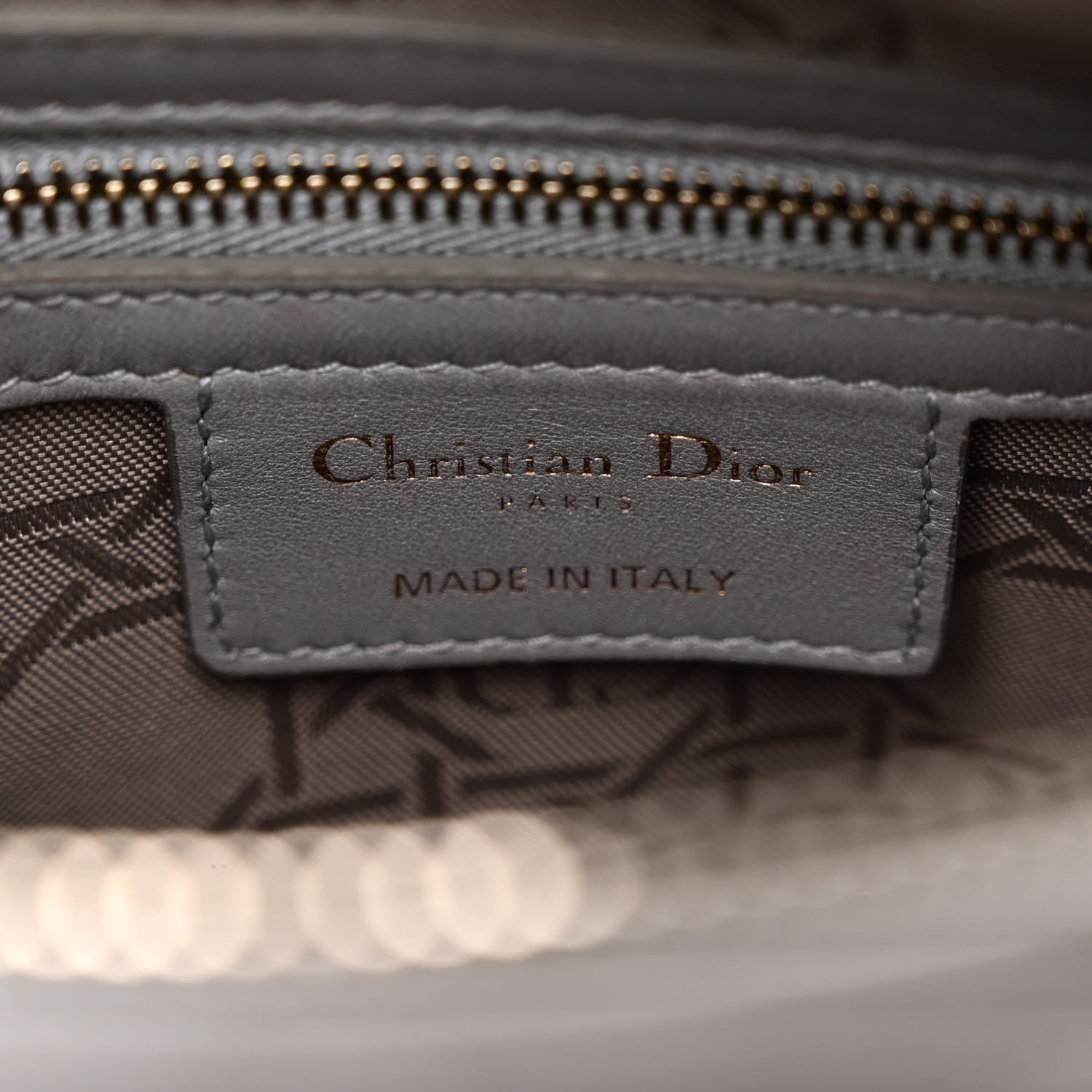Christian Dior Lambskin Cannage Medium Lady Dior Grey 6 of 12