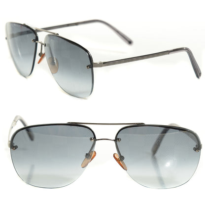 Louis Vuitton Damier Socoa Aviator Sunglasses Z0216U Silver 1 of 5