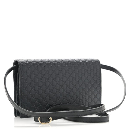 Gucci Microguccissima Crossbody Wallet Black 3 of 9