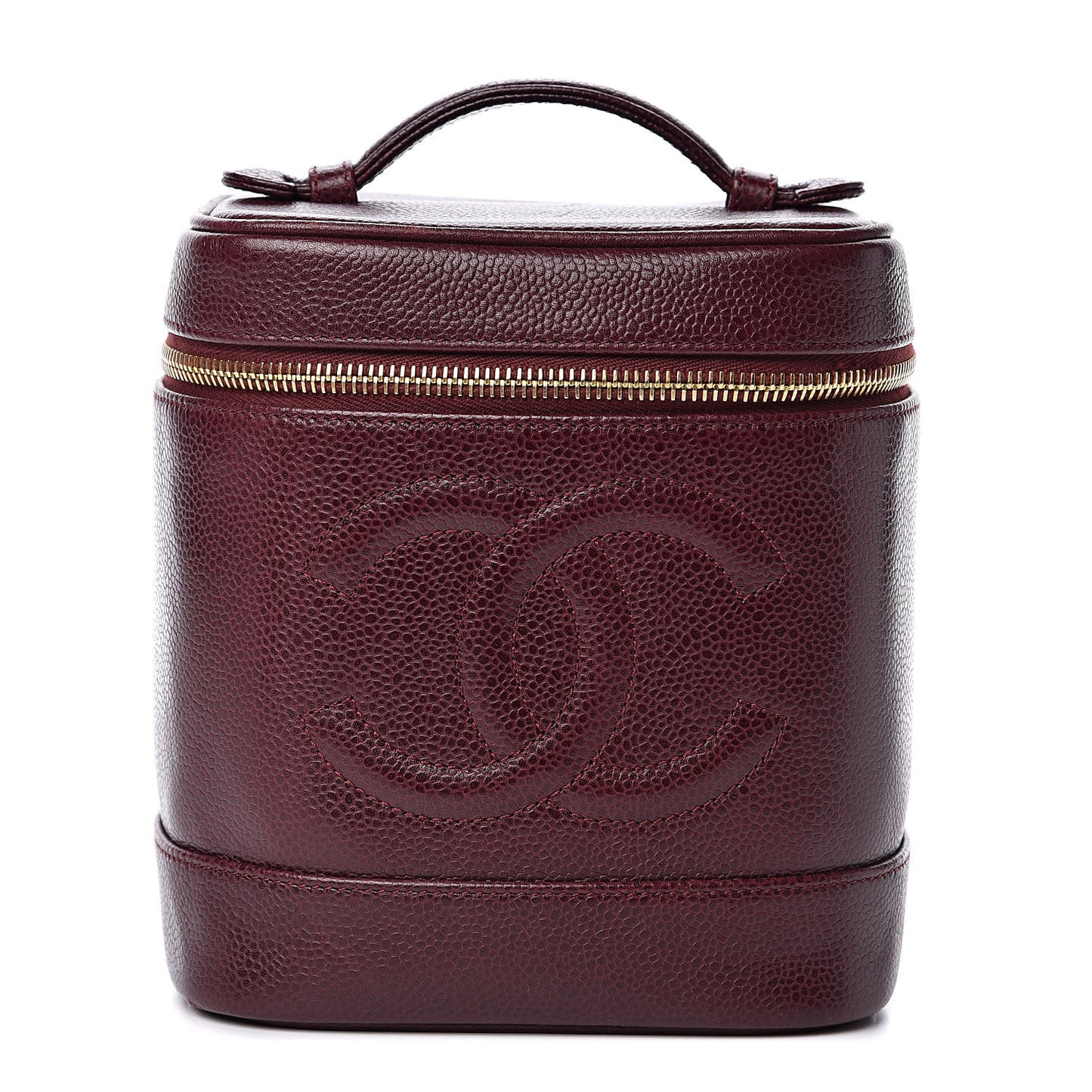 Caviar Vanity Cosmetic Case Burgundy