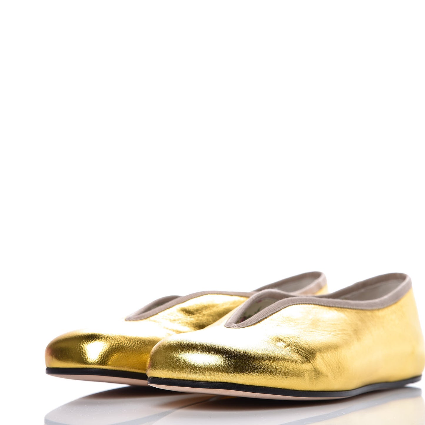 Metallic Nappa Patent Hannelore Detachable Platform Sandals 35.5 Gold