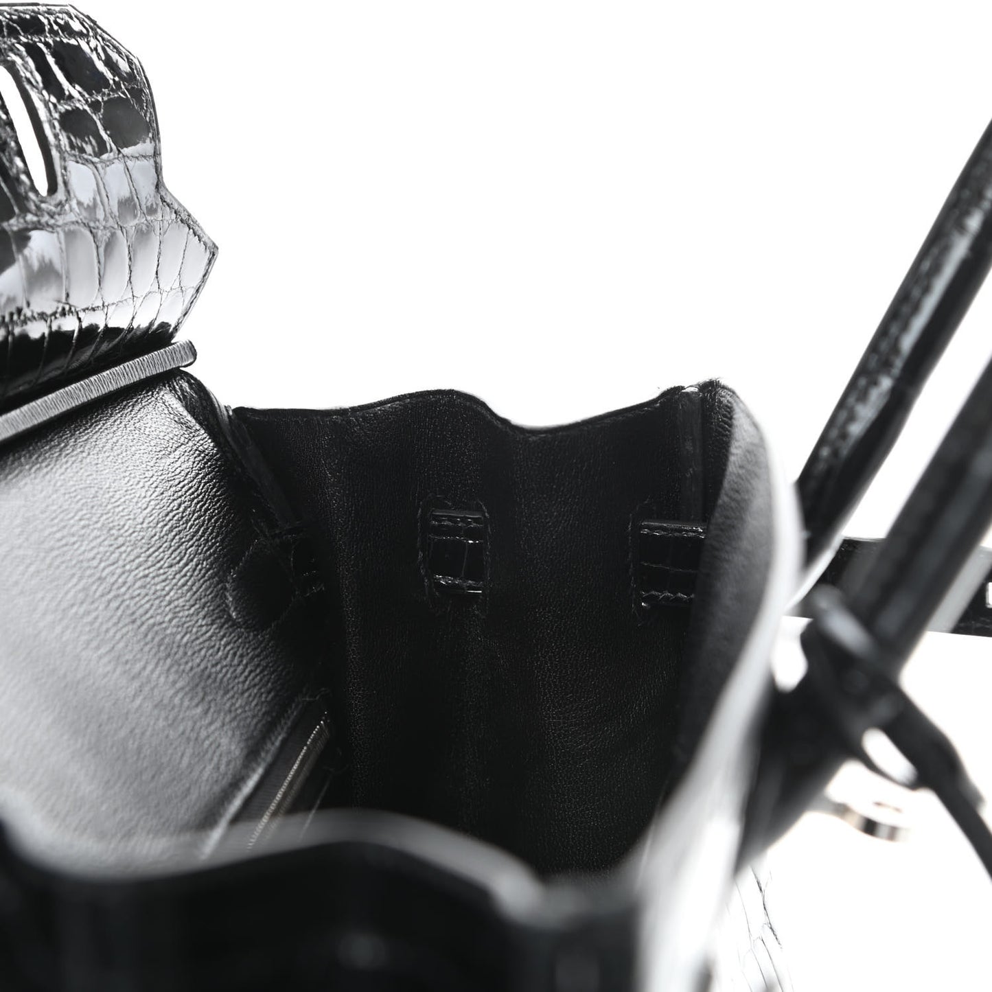 Shiny Niloticus Crocodile Birkin 30 Black