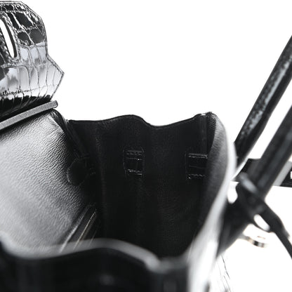 Hermes Shiny Niloticus Crocodile Birkin 30 Black 11 of 35
