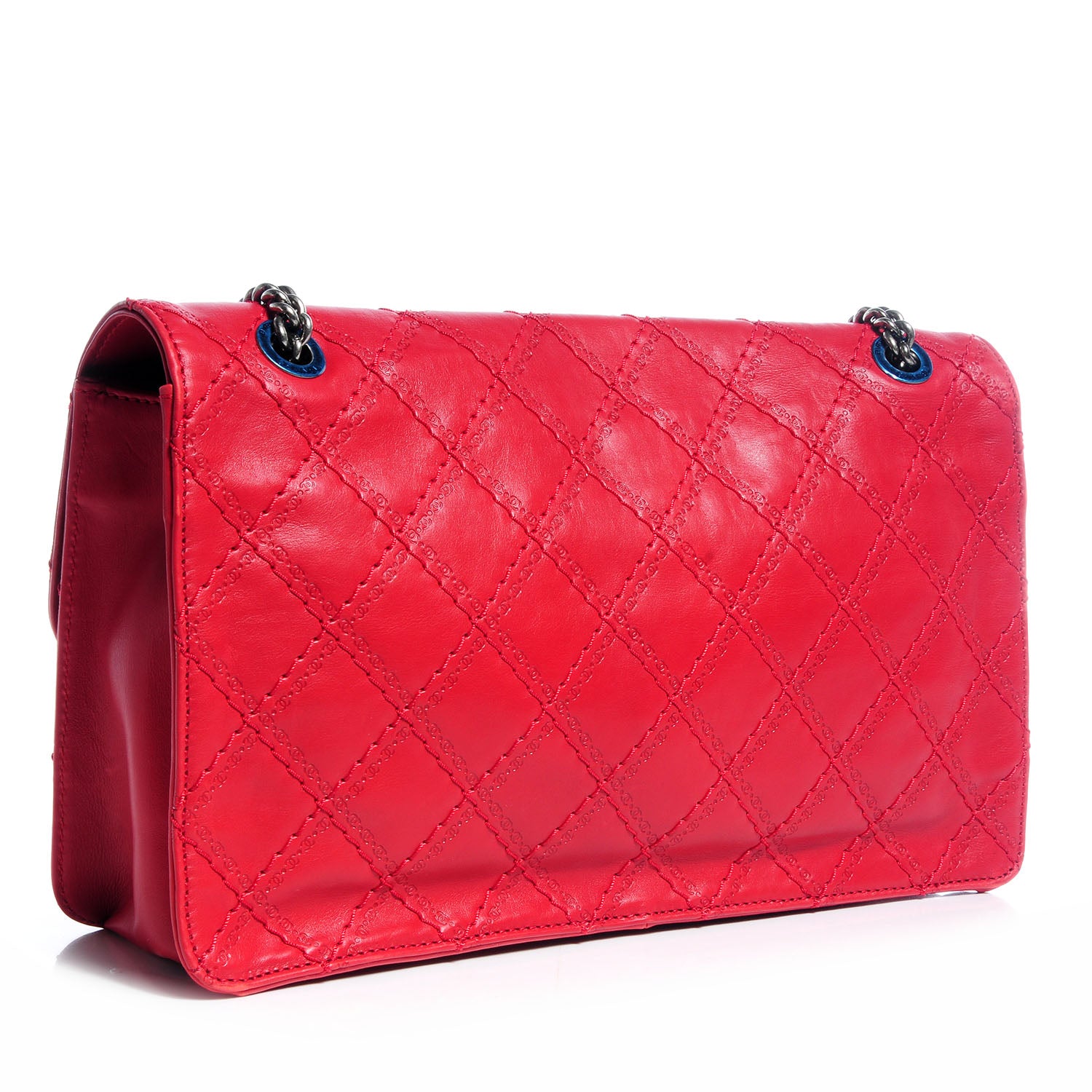Chanel Calfskin CC Crave Reissue Jumbo Flap Light Red 3 of 9