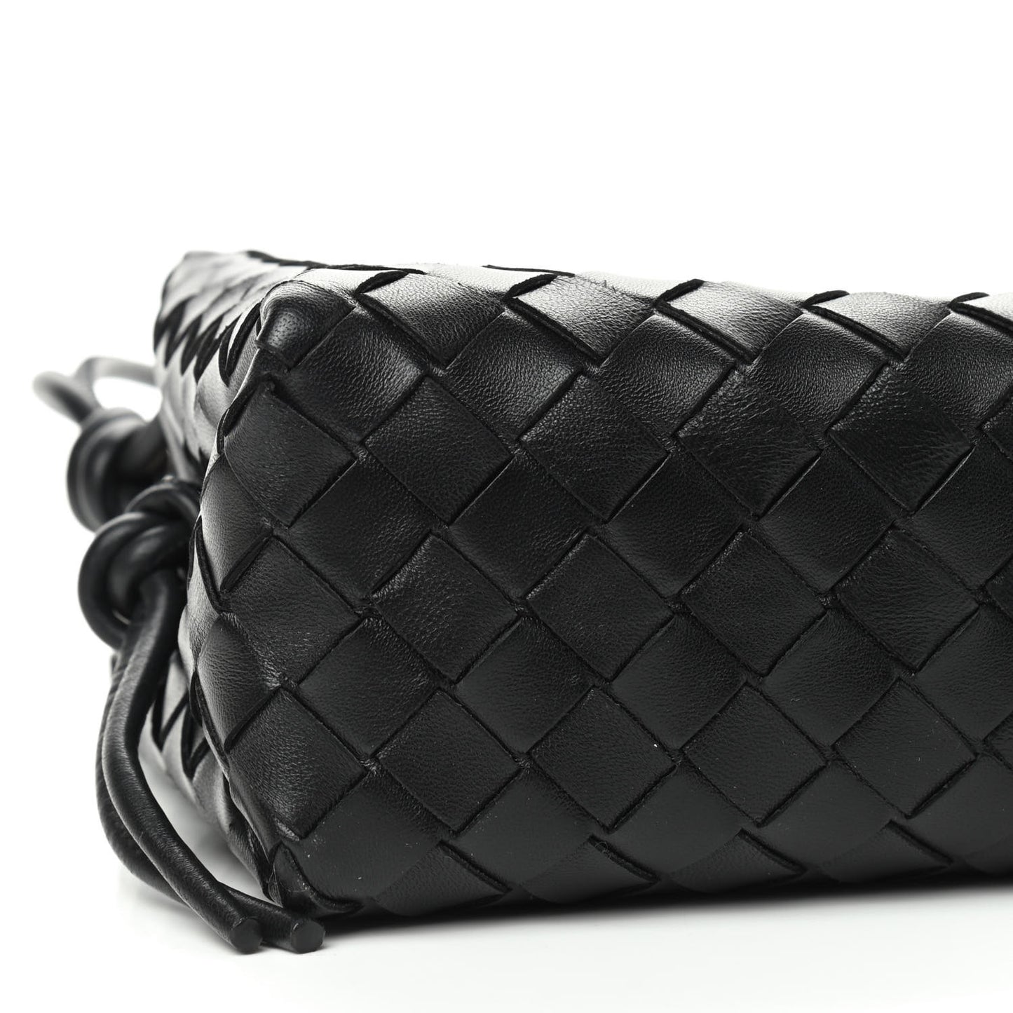 Nappa Intrecciato Nodini Mini Crossbody Black