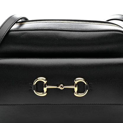 Gucci Textured Calfskin Small Horsebit 1955 Shoulder Bag Black 16 of 25