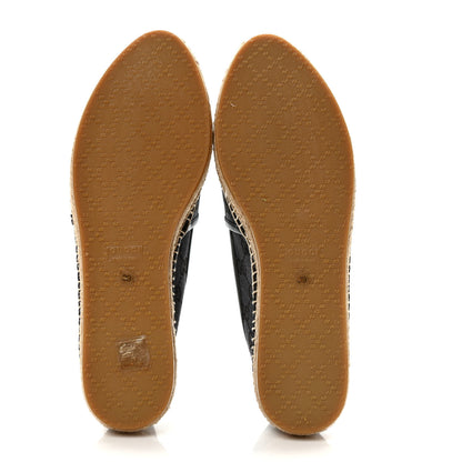 Gucci Monogram Espadrilles 39.5 Black 5 of 7
