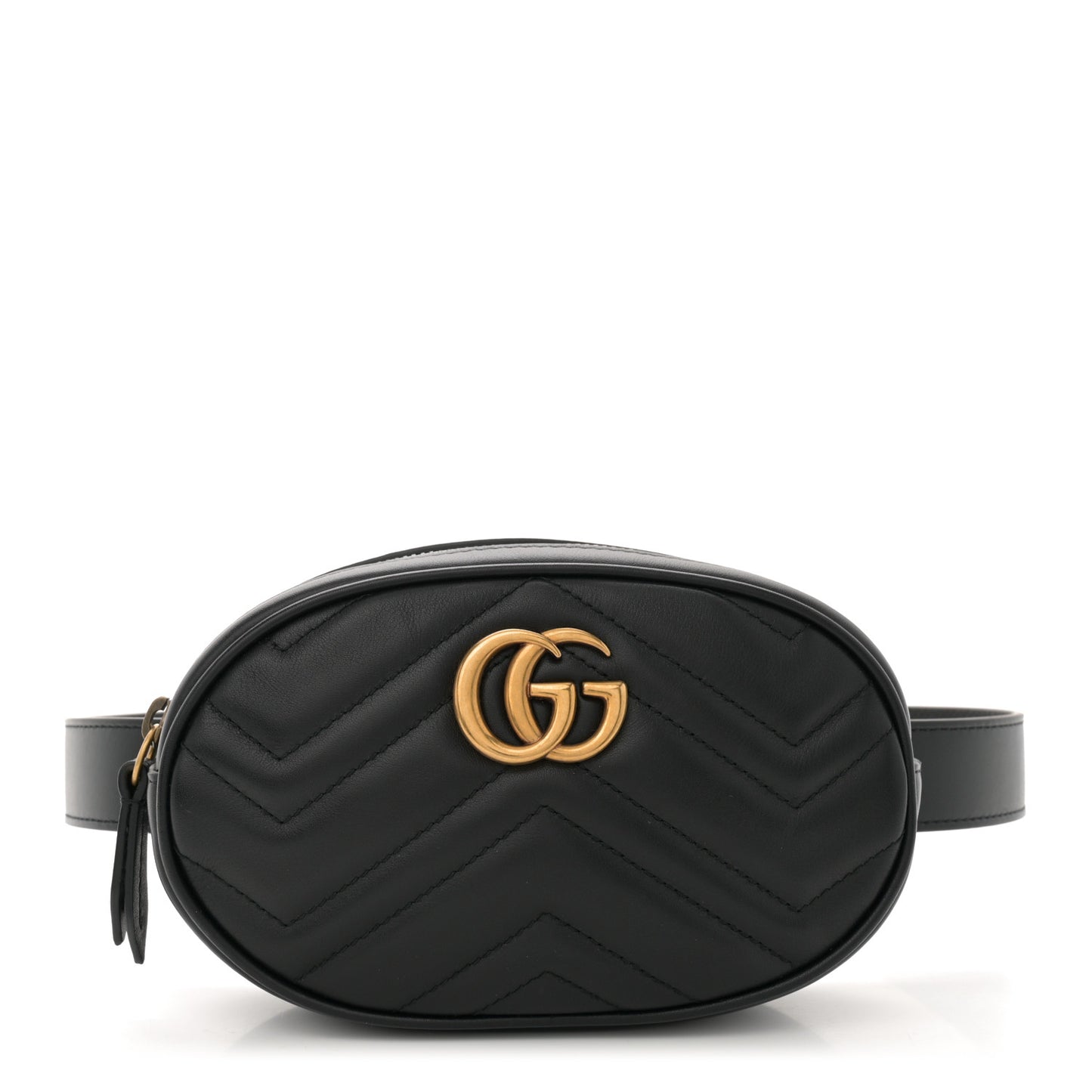 Calfskin Matelasse GG Marmont Belt Bag 85 34 Black