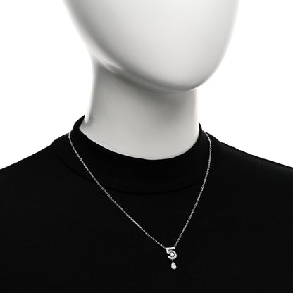 Chanel 18K White Gold Diamond Eternal No 5 Necklace 2 of 5