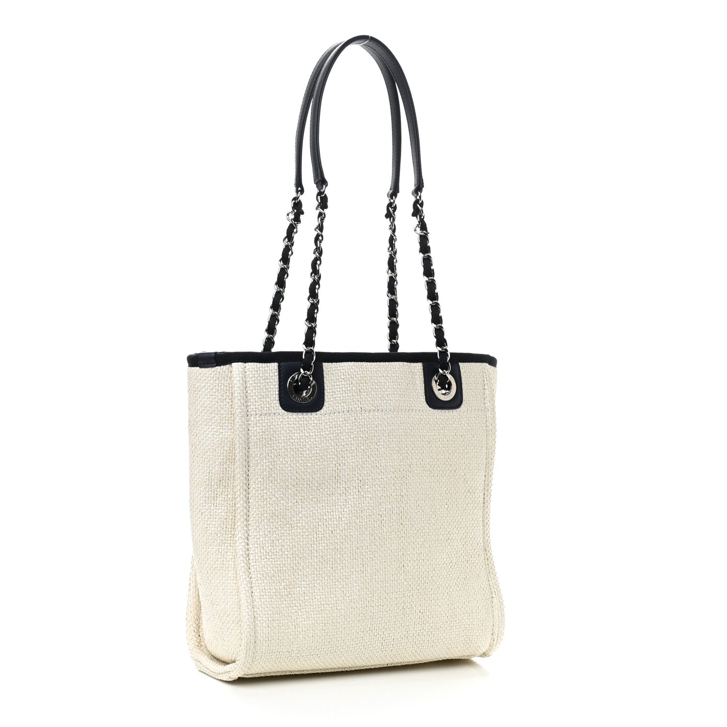 Mixed Fibers Mini Deauville Tote White