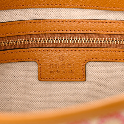 Gucci Raffia Textured Dollar Calfskin GG Monogram Small Jackie 1961 Hobo Natural Bright Hibiscus Sun Oil 6 of 13