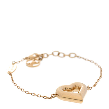 Louis Vuitton Metal LV And Me Heart Bracelet Gold 1 of 5